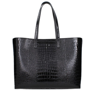 Jimmy Choo JC Logo Large Leather Shopping Tote