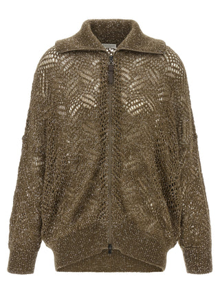 Brunello Cucinelli Brown Polyamide Cardigan