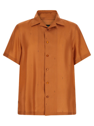 Fendi Orange Silk Blouse