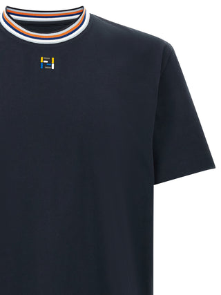 Fendi Blue Cotton T-Shirt