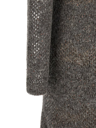 Brunello Cucinelli Gray Nylon Casual Dress