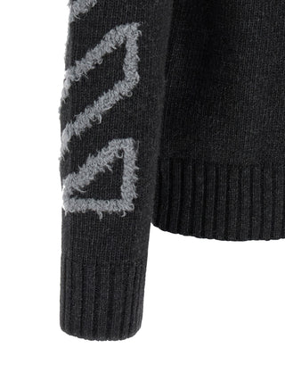Off-White Gray Wool Cardigan