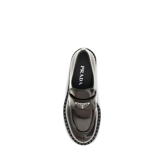 Prada Brown Calf Leather Slip-On Loafers