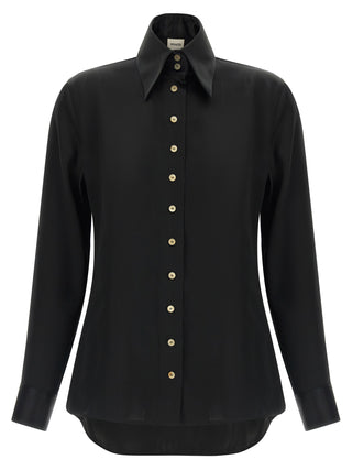 Khaite Black Acetate Blouse