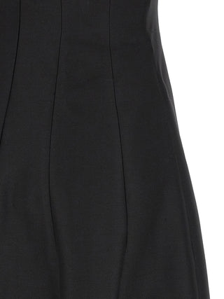 Khaite Black Wool Long Dress
