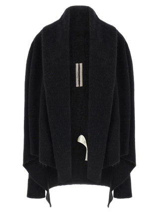 Rick Owens Black Marabou Cardigan