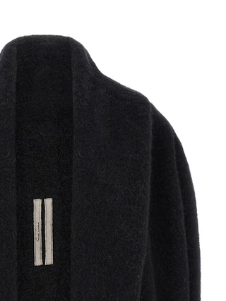 Rick Owens Black Marabou Cardigan