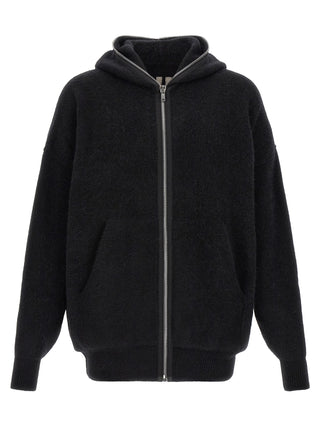 Rick Owens Black Marabou Sweatshirt