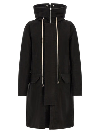 Rick Owens Black Cotton Parka