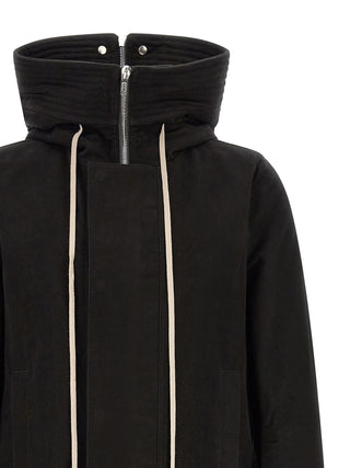 Rick Owens Black Cotton Parka