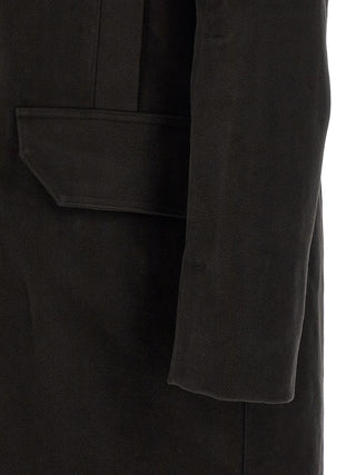 Rick Owens Black Cotton Parka