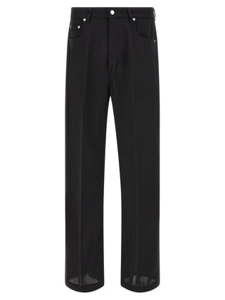 Rick Owens Black Cotton Relaxed Fit Jeans