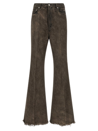Rick Owens Gray Cotton Bootcut Jeans