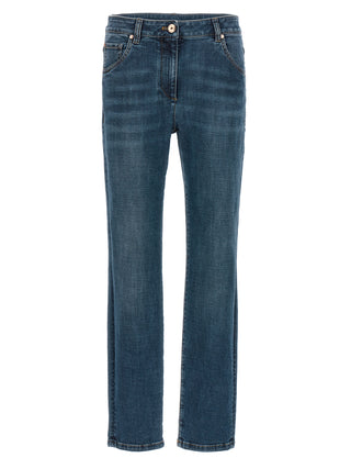 Brunello Cucinelli Monile Detail Straight-Leg Jeans