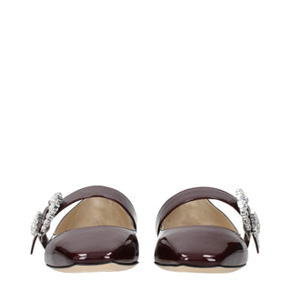 Jimmy Choo Crystal-Embellished Patent Ballet Flats