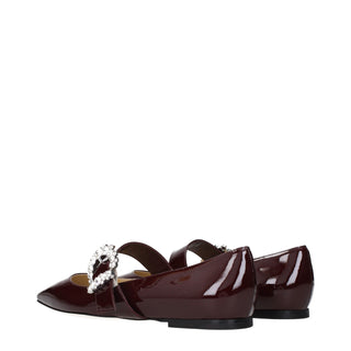 Jimmy Choo Crystal-Embellished Patent Ballet Flats