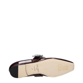 Jimmy Choo Crystal-Embellished Patent Ballet Flats
