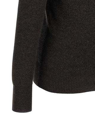 Lemaire Merino Wool High-Neck Buttoned Top