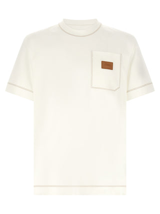 Fendi Logo Patch Cotton T-Shirt