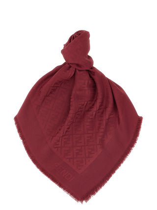 Fendi FF Jacquard Silk and Wool Shawl