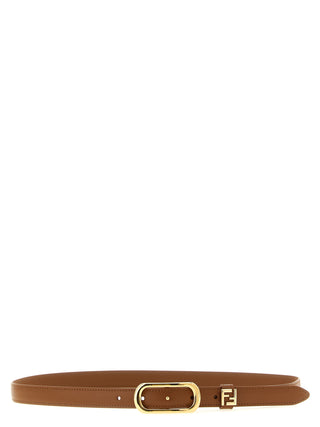 Fendi Oval Buckle Calfskin Belt