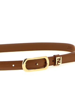 Fendi Oval Buckle Calfskin Belt