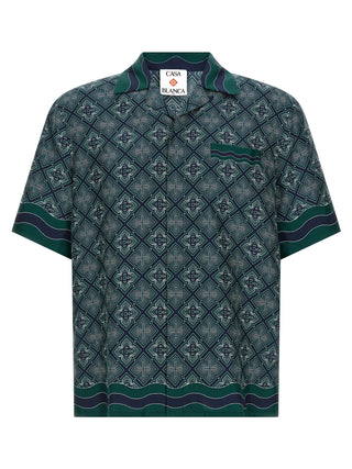 Casablanca Radiating Monogram Silk Shirt