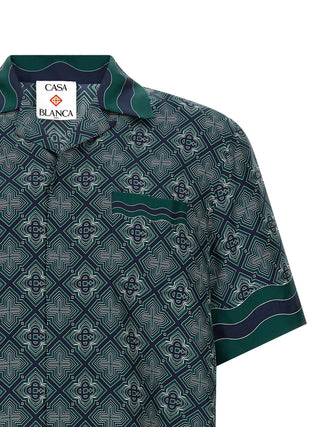Casablanca Radiating Monogram Silk Shirt