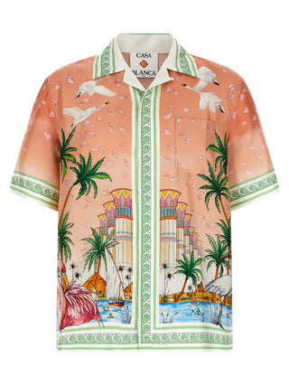 Casablanca Ethereal Print Silk Shirt