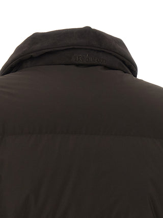 Kiton Brown Polyamide Full-Length Jacket