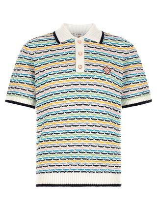 Casablanca Multicolor Cotton Polo Shirt