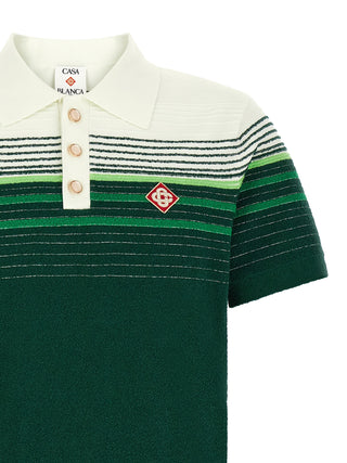 Casablanca Bicolor Cotton Polo Shirt