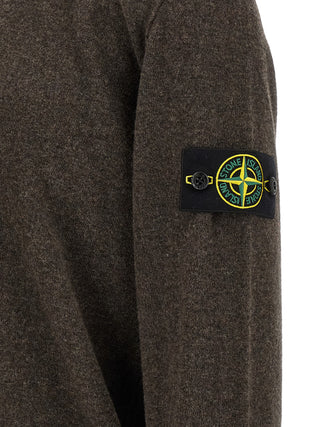 Stone Island Virgin Wool Knit Polo Shirt