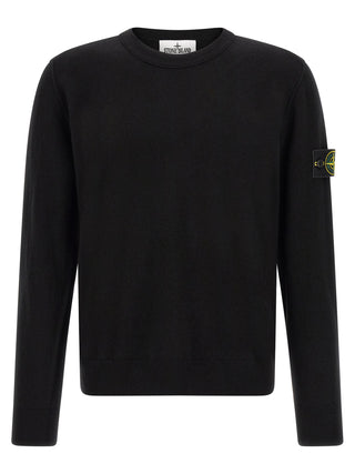 Stone Island Black Virgin Wool Cardigan
