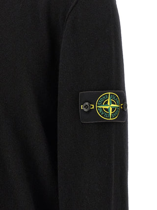 Stone Island Black Virgin Wool Cardigan