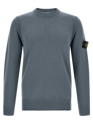 Stone Island Blue Virgin Wool Cardigan