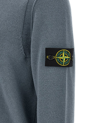 Stone Island Blue Virgin Wool Cardigan