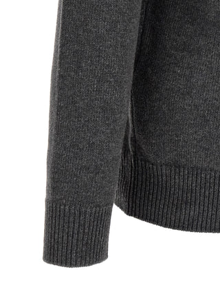 Stone Island Gray Virgin Wool Cardigan