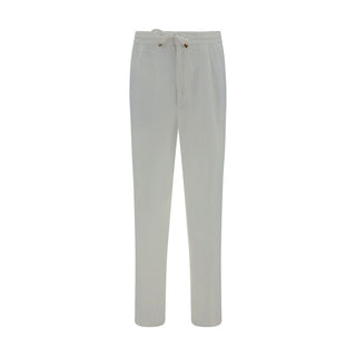 Brunello Cucinelli White Linen Casual Pants