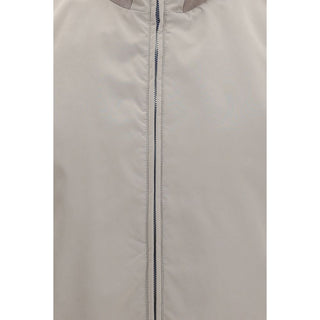 Brunello Cucinelli Gray Polyester Sleveless Jacket