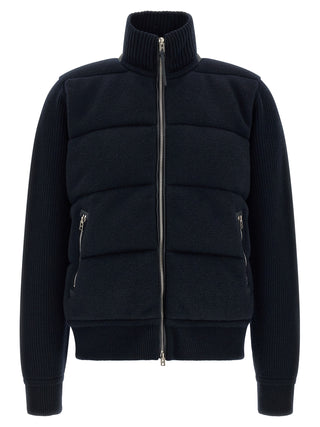 Tom Ford Blue Virgin Wool Full-Length Jacket