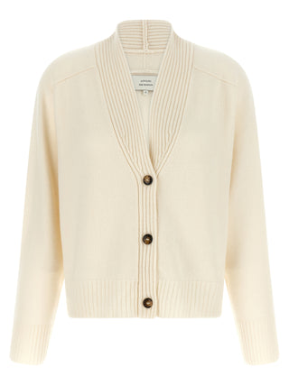 Loulou De Saison White Cashmere Cardigan