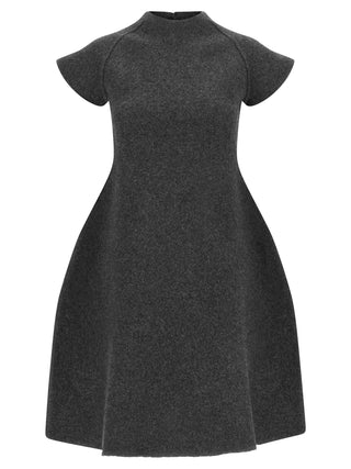 Jil Sander Virgin Wool A-Line Midi Dress