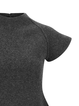 Jil Sander Virgin Wool A-Line Midi Dress