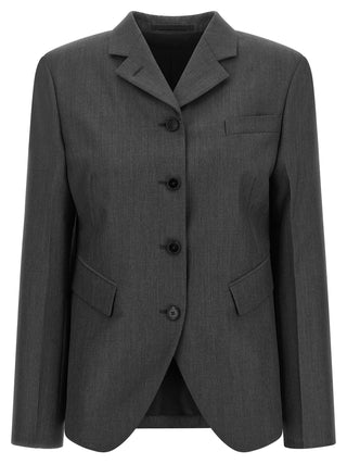 Jil Sander Wool and Mohair Single-Breasted Blazer