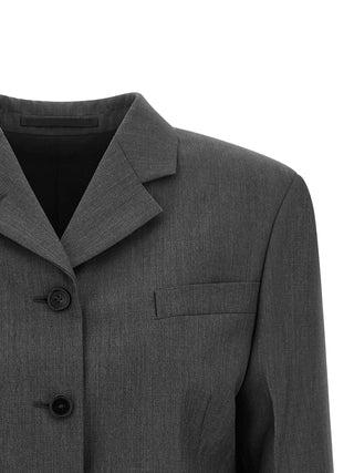 Jil Sander Wool and Mohair Single-Breasted Blazer