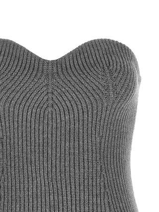 Jil Sander Virgin Wool Bustier Top