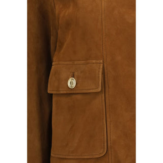 Saint Laurent Brown Lamb Full-Length Jacket