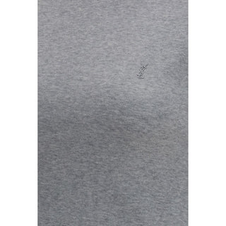 Saint Laurent Cassandre Embroidered Cotton T-Shirt