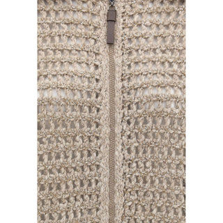 Brunello Cucinelli Ribbed Cashmere Half-Zip Cardigan